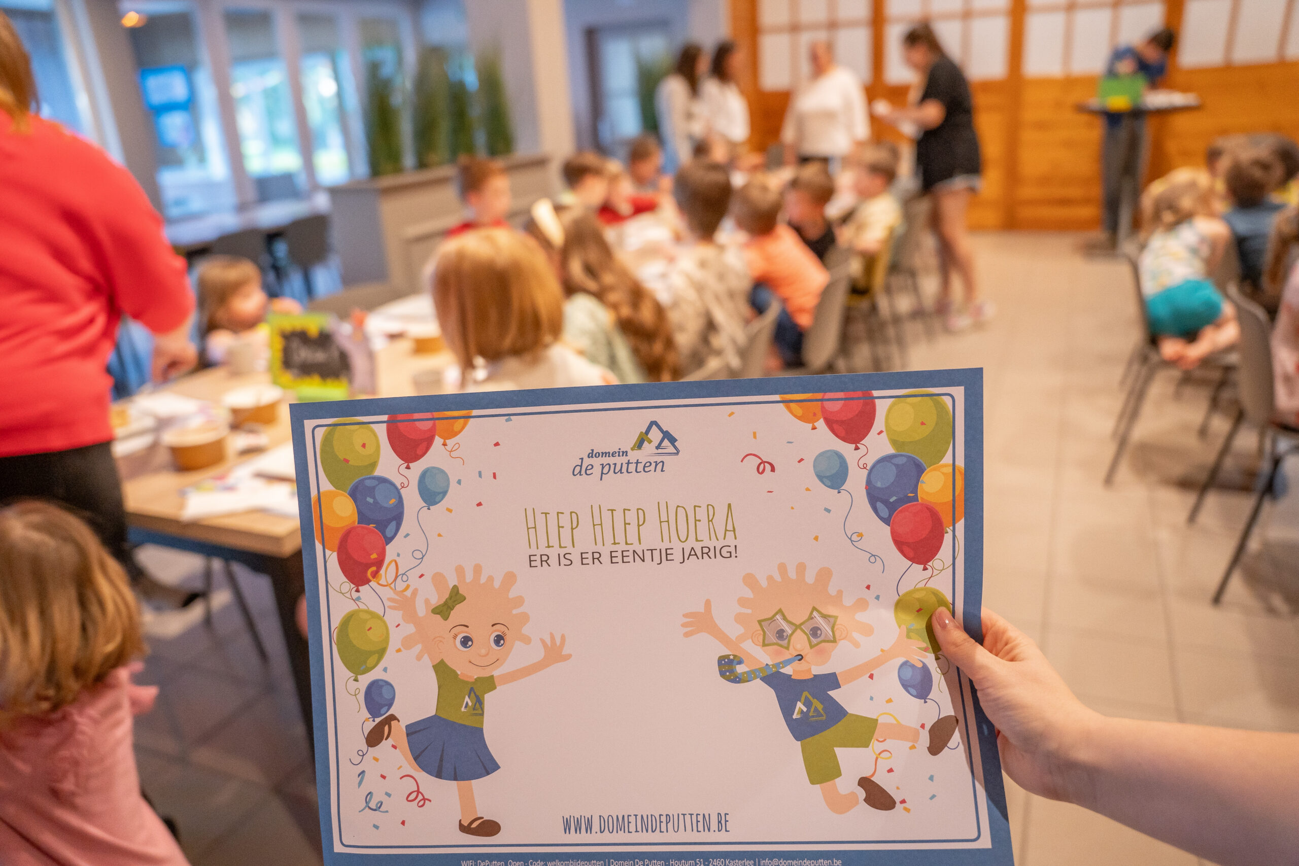 Kinderfeestje bij Domein de putten